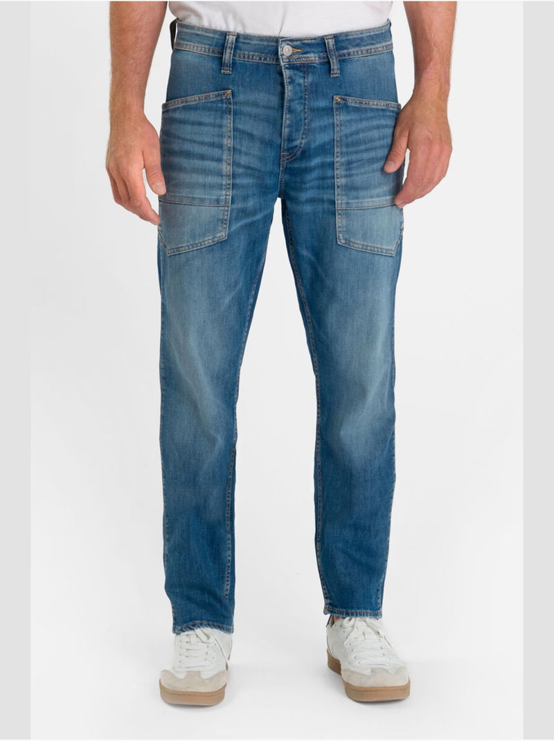 Jeans loose loose large 'le temps des cerises' Bleu - Kiabi