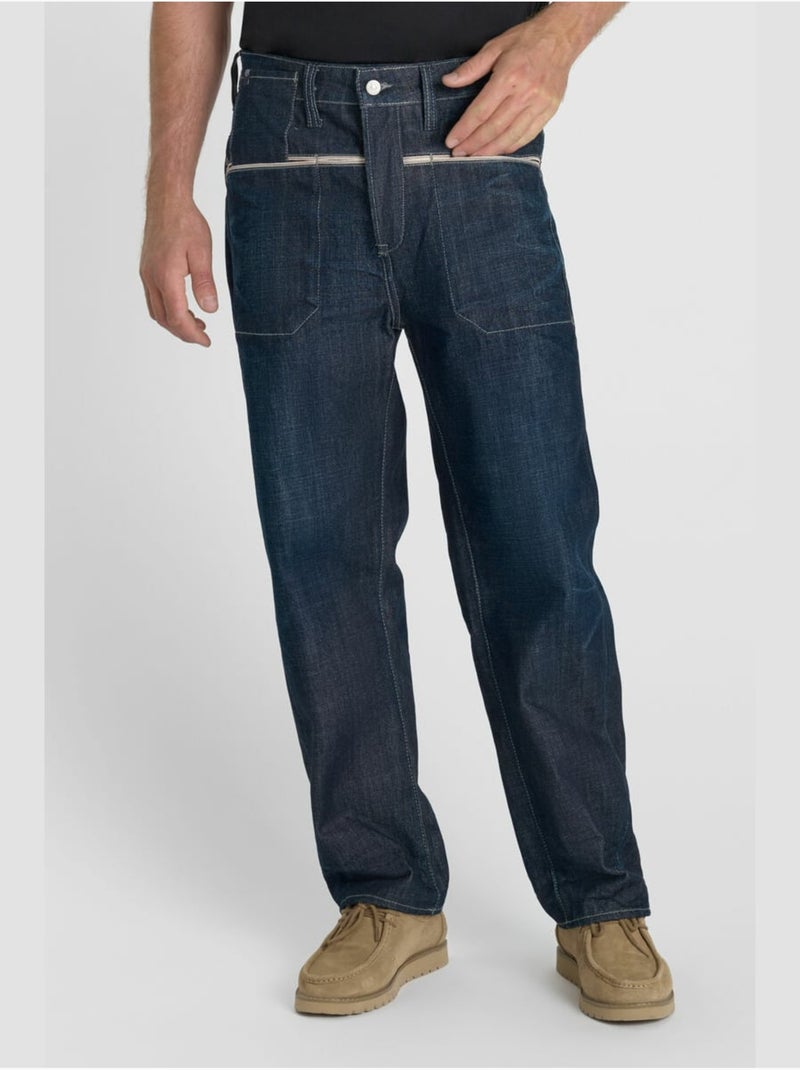 Jeans loose loose large 'le temps des cerises' Bleu - Kiabi
