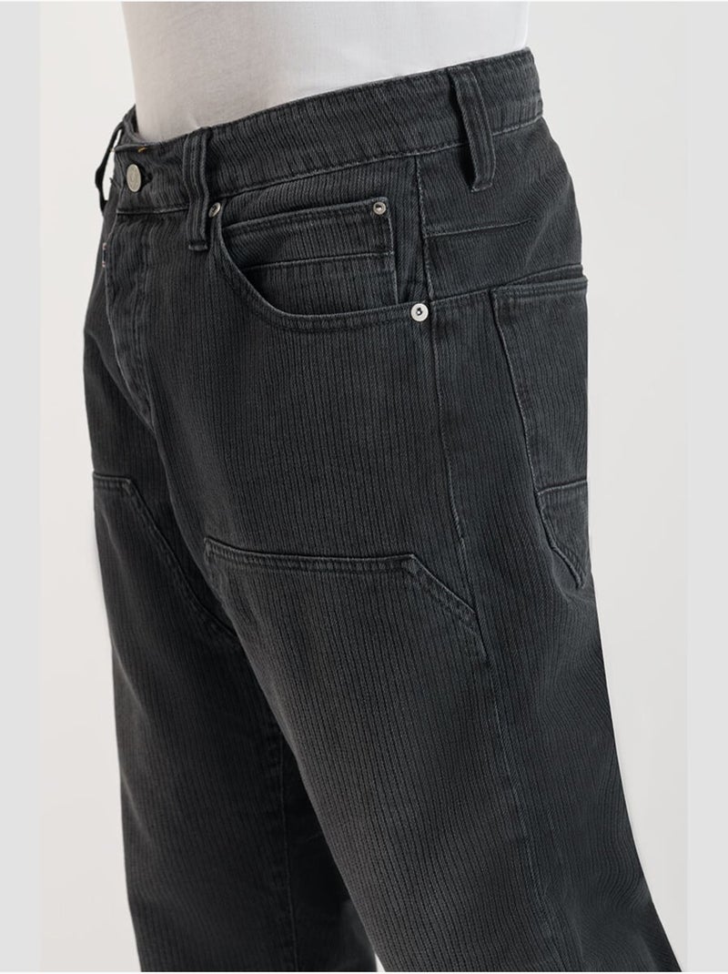Jeans loose loose large 'le temps des cerises' Noir - Kiabi