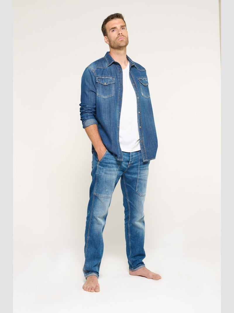 Jeans loose regular droit 'Le Temps Des Cerises' Bleu - Kiabi