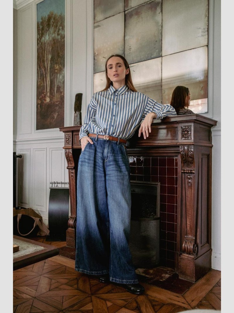 Jeans LOUVY loose large 'Le Temps Des Cerises' Bleu - Kiabi