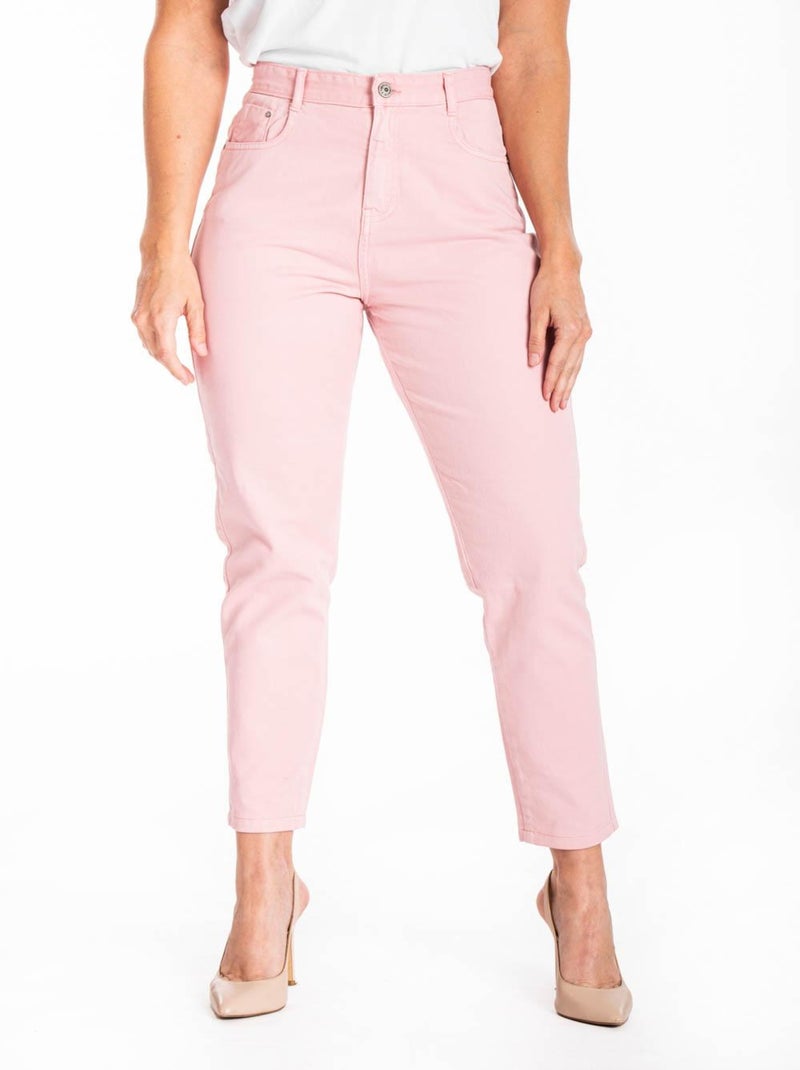 Jeans mom couleur NADIRA 'Rica Lewis' Rose - Kiabi