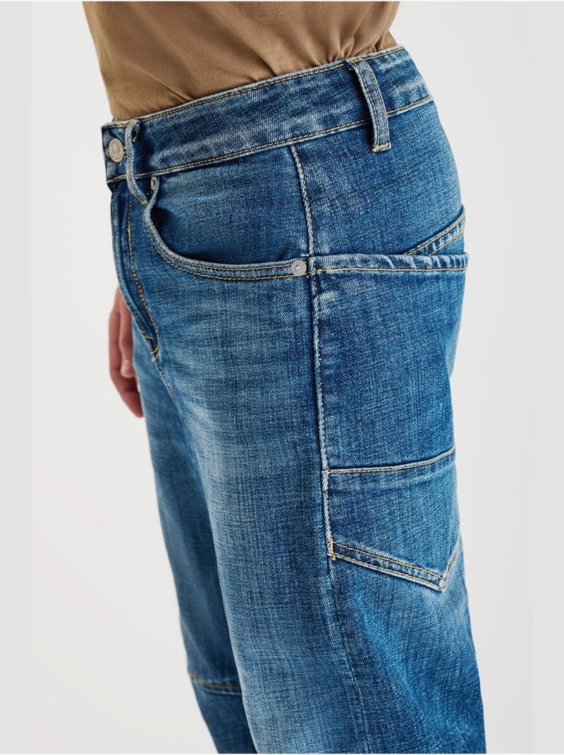 Jeans NOAH loose large 'Le Temps Des Cerises' Bleu - Kiabi