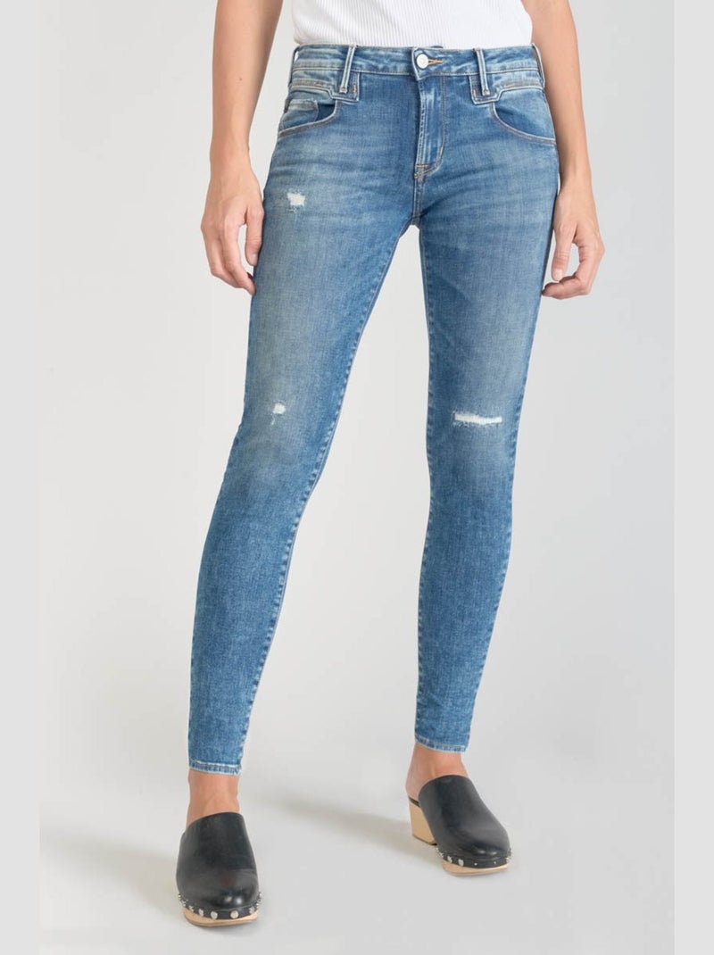 Jeans POWER skinny 7/8ème 'Le Temps Des Cerises' Bleu - Kiabi