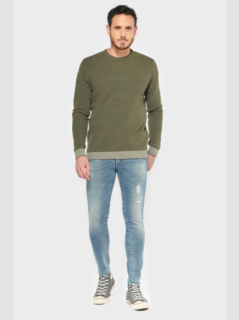 Jeans POWER skinny 7/8ème 'Le Temps Des Cerises' Bleu - Kiabi