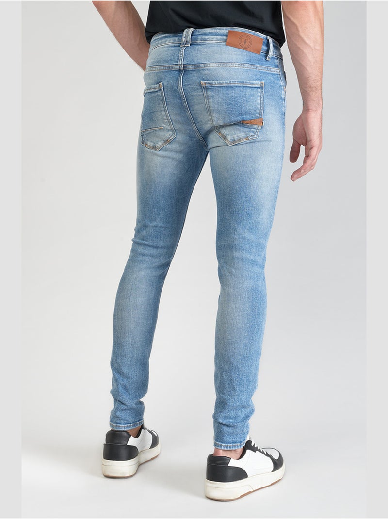 Jeans POWER skinny 7/8ème 'Le Temps Des Cerises' Bleu - Kiabi