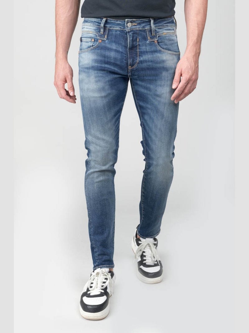 Jeans POWER skinny 7/8ème 'Le Temps Des Cerises' Bleu - Kiabi