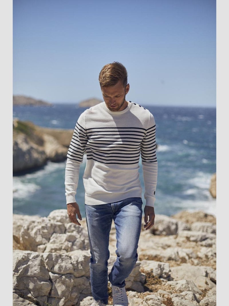 Jeans POWER skinny 7/8ème 'Le Temps Des Cerises' Bleu - Kiabi