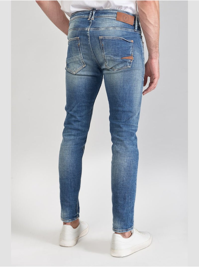 Jeans POWER skinny 7/8ème 'Le Temps Des Cerises' Bleu - Kiabi