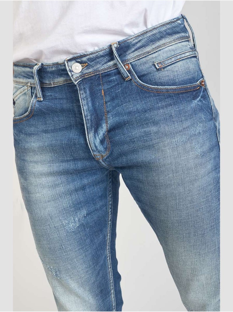 Jeans POWER skinny 7/8ème 'Le Temps Des Cerises' Bleu - Kiabi