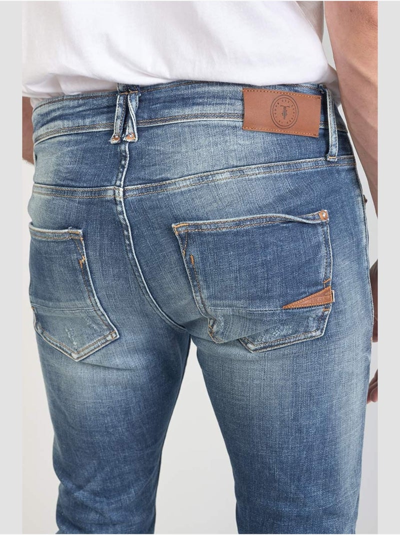 Jeans POWER skinny 7/8ème 'Le Temps Des Cerises' Bleu - Kiabi