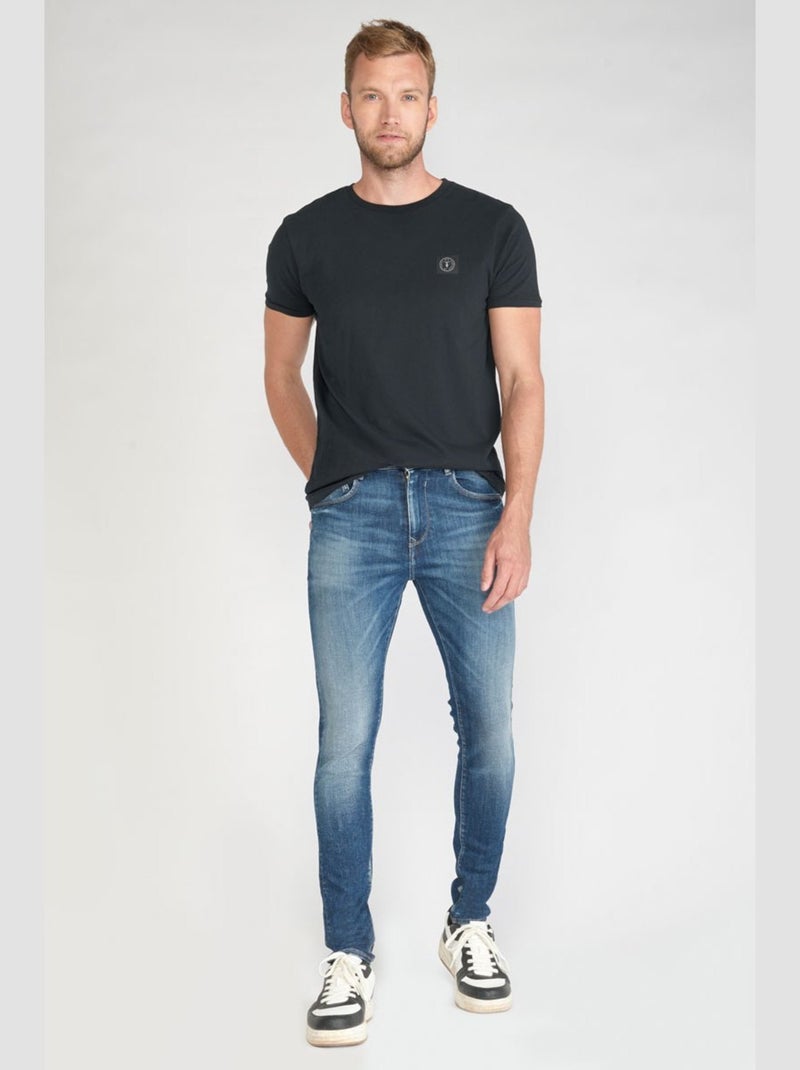 Jeans POWER skinny 7/8ème 'Le Temps Des Cerises' Bleu - Kiabi