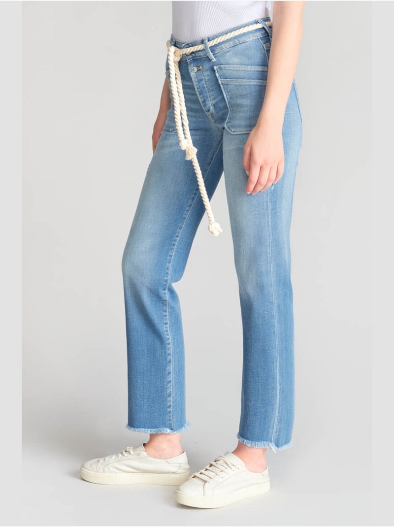 Jeans pricilia droite 7/8ème 'Le Temps Des Cerises' Bleu - Kiabi