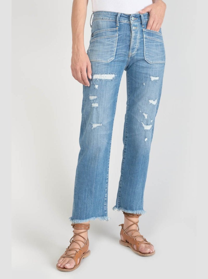 Jeans pricilia regular droit 7/8ème 'Le Temps Des Cerises' Bleu - Kiabi