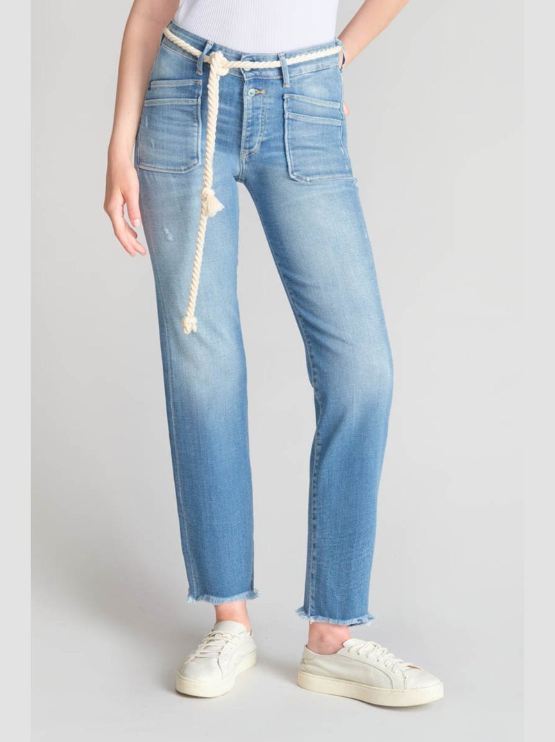 Jeans pricilia regular droit 7/8ème 'Le Temps Des Cerises' Bleu - Kiabi