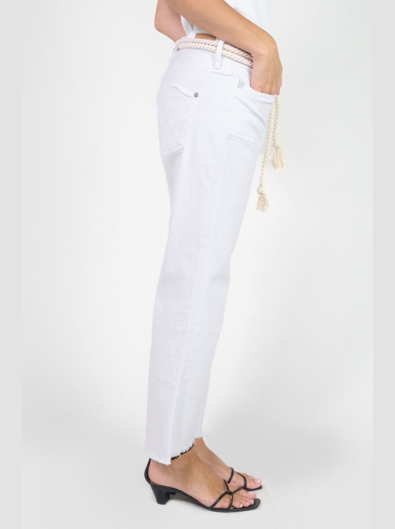 Jeans PRISKA droite 7/8ème 'Le Temps Des Cerises' Blanc - Kiabi