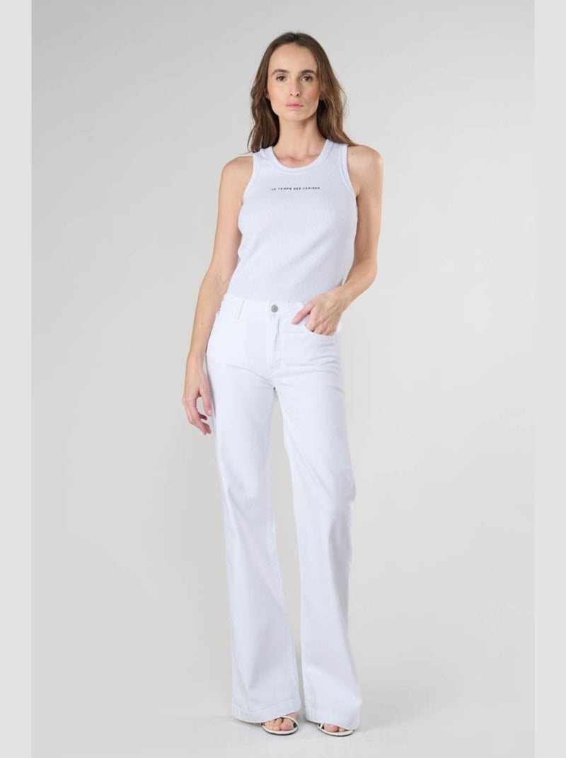 Jeans PULP high flare flare très évasé 'Le Temps Des Cerises' Blanc - Kiabi