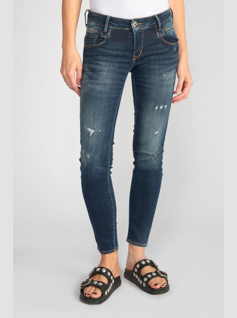 Jeans PULP push-up slim 7/8ème 'Le Temps Des Cerises' Bleu - Kiabi