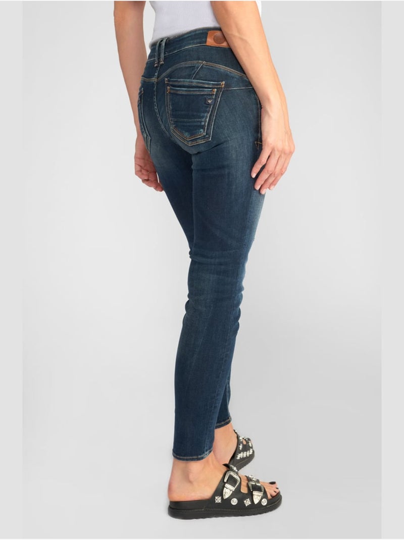 Jeans PULP push-up slim 7/8ème 'Le Temps Des Cerises' Bleu - Kiabi
