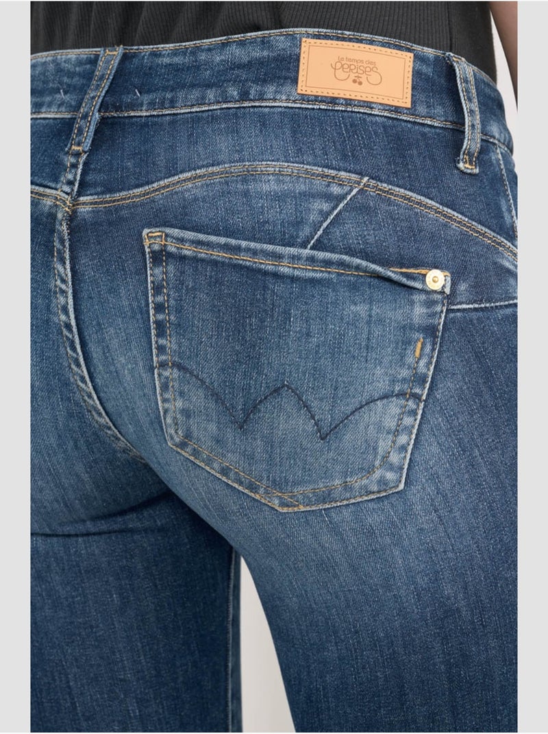 Jeans PULP push-up slim 7/8ème 'Le Temps Des Cerises' Bleu - Kiabi