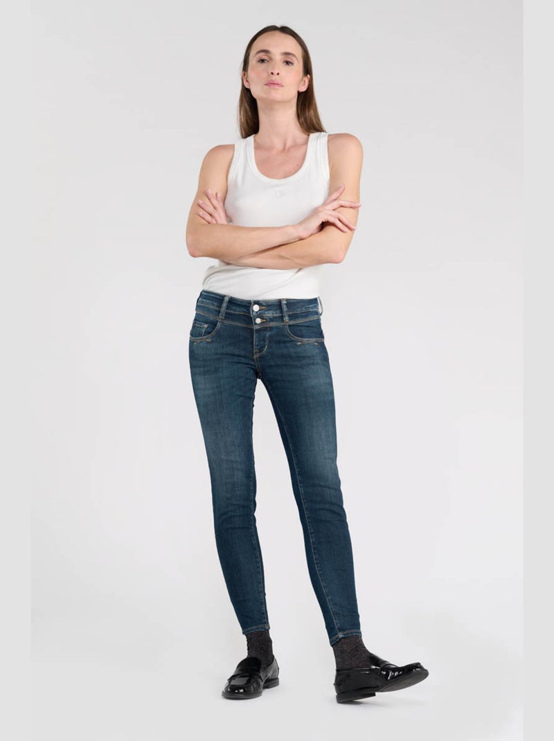 Jeans PULP push-up slim 7/8ème 'Le Temps Des Cerises' Bleu - Kiabi