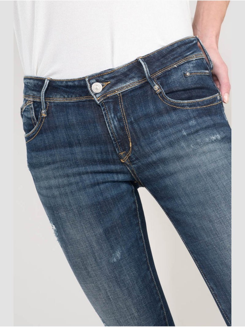 Jeans pulp push-up slim 7/8ème 'le temps des cerises' Bleu - Kiabi