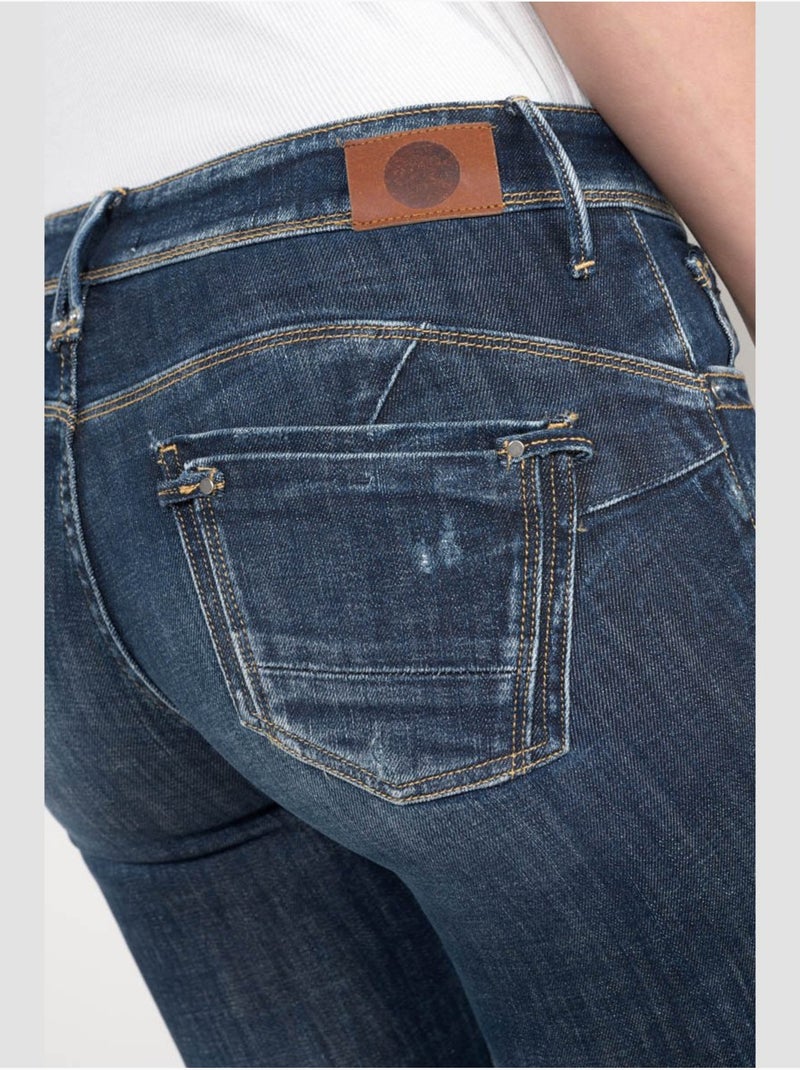 Jeans pulp push-up slim 7/8ème 'le temps des cerises' Bleu - Kiabi