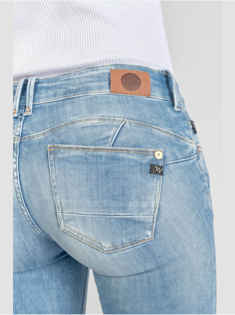 Jeans PULP push-up slim 7/8ème 'Le Temps Des Cerises' Bleu - Kiabi