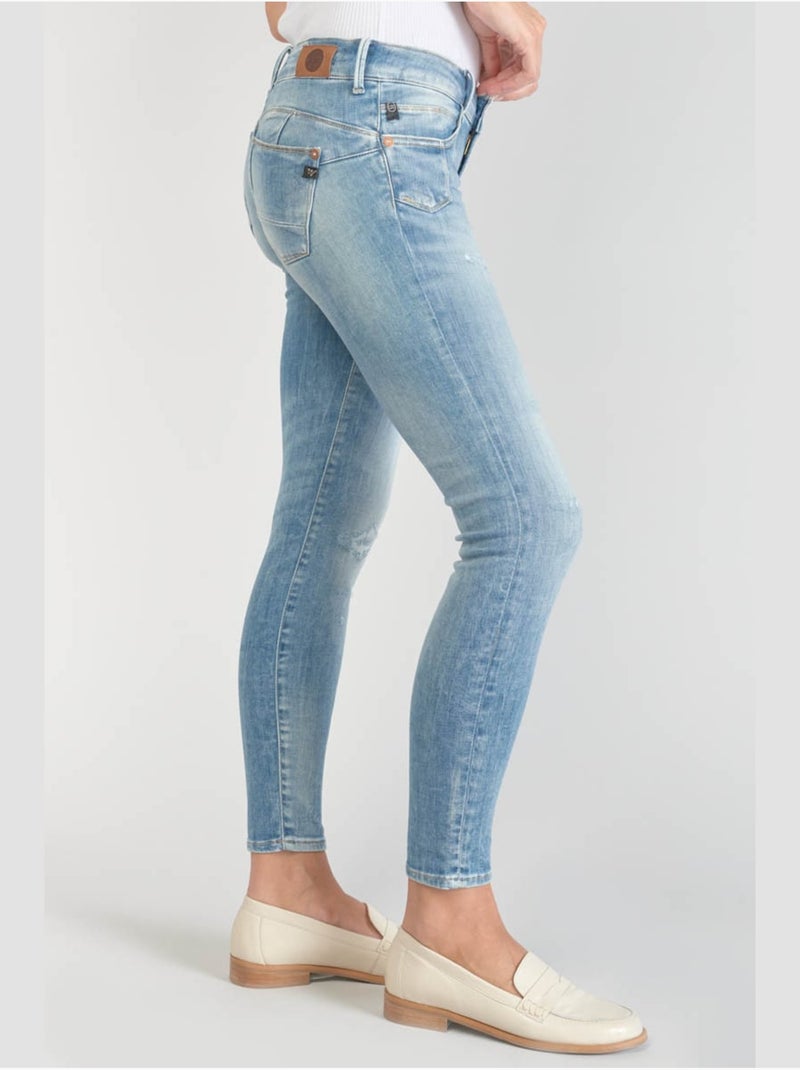Jeans PULP push-up slim 7/8ème 'Le Temps Des Cerises' Bleu - Kiabi