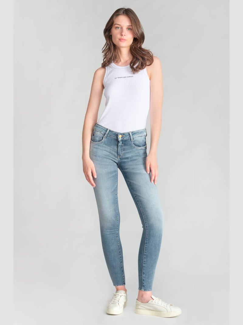 Jeans PULP push-up slim 7/8ème 'Le Temps Des Cerises' Bleu - Kiabi
