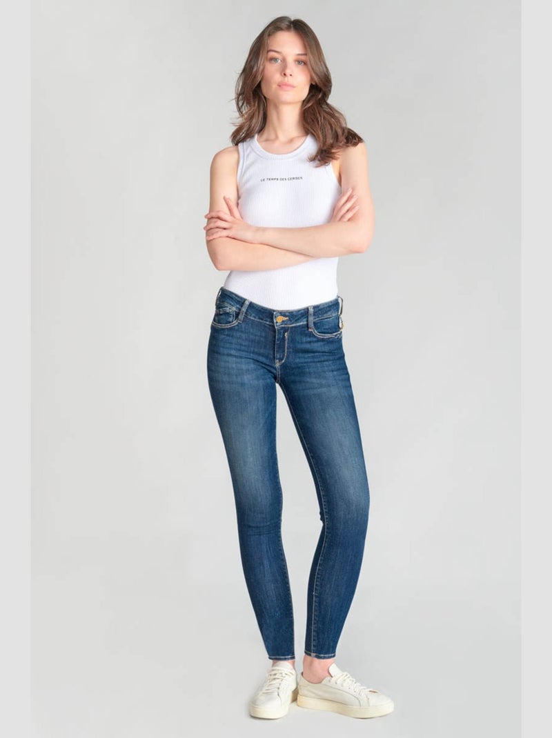 Jeans PULP push-up slim 7/8ème 'Le Temps Des Cerises' Bleu - Kiabi
