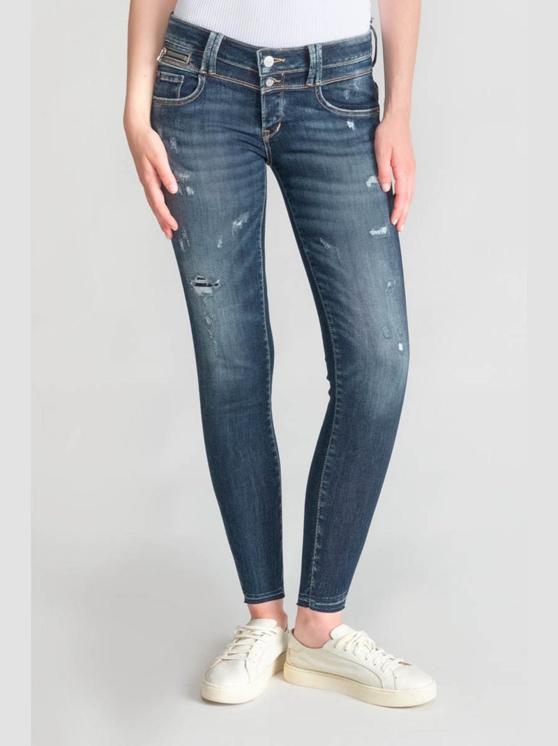 Jeans PULP push-up slim 7/8ème 'Le Temps Des Cerises' Bleu - Kiabi