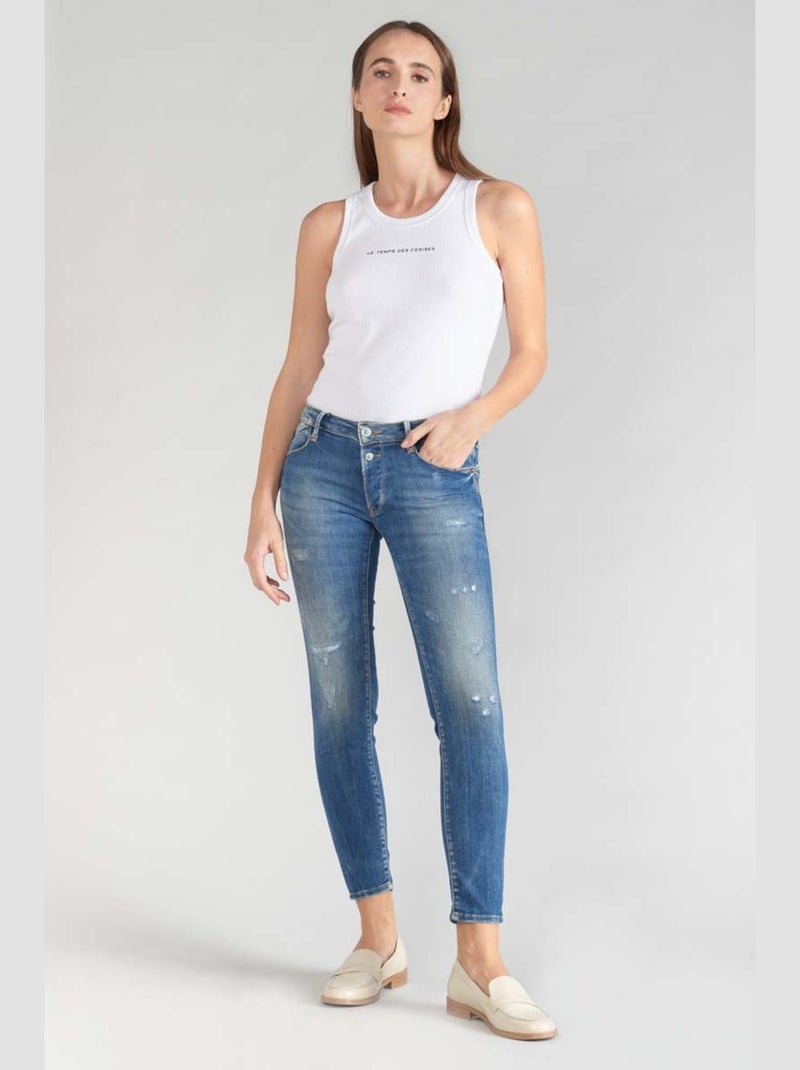 Jeans PULP push-up slim 7/8ème 'Le Temps Des Cerises' Bleu - Kiabi