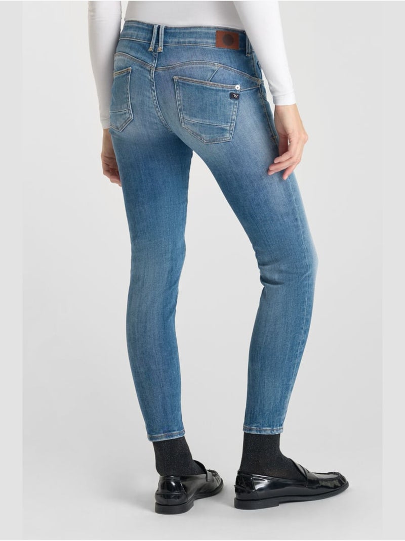 Jeans PULP push-up slim 7/8ème 'Le Temps Des Cerises' Bleu - Kiabi