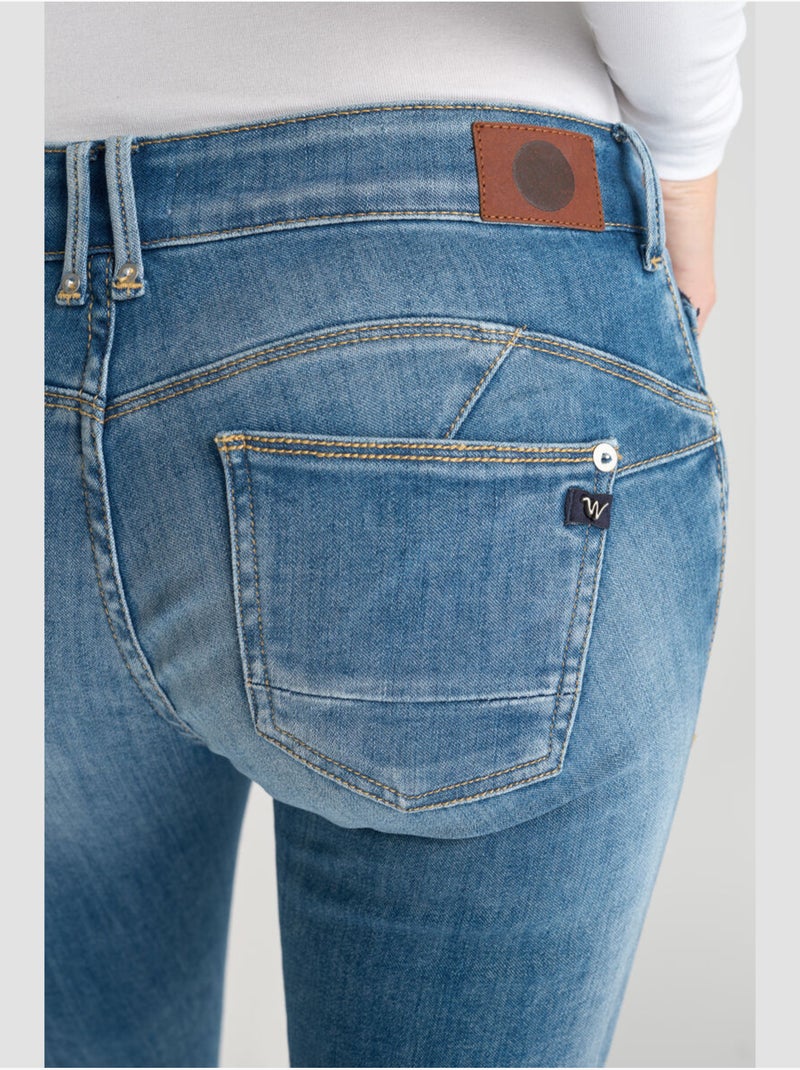 Jeans PULP push-up slim 7/8ème 'Le Temps Des Cerises' Bleu - Kiabi