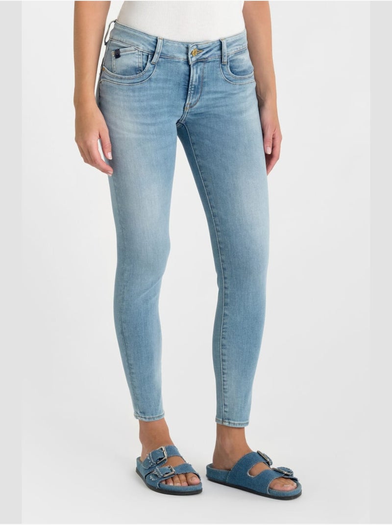 Jeans PULP push-up slim 7/8ème 'Le Temps Des Cerises' Bleu - Kiabi