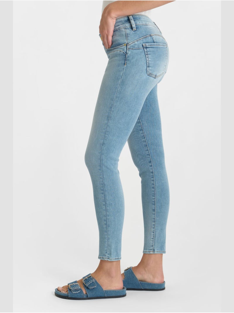 Jeans PULP push-up slim 7/8ème 'Le Temps Des Cerises' Bleu - Kiabi