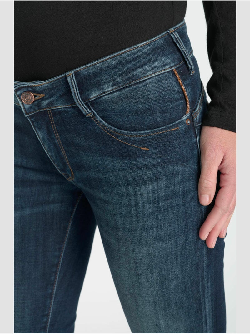 Jeans pulp push-up slim 7/8ème 'le temps des cerises' Bleu - Kiabi