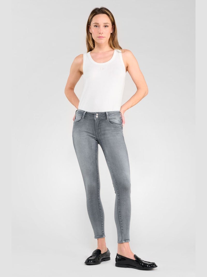 Jeans PULP push-up slim 7/8ème 'Le Temps Des Cerises' Gris - Kiabi
