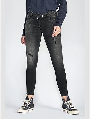 Jeans pulp push-up slim 7/8ème 'le temps des cerises'
