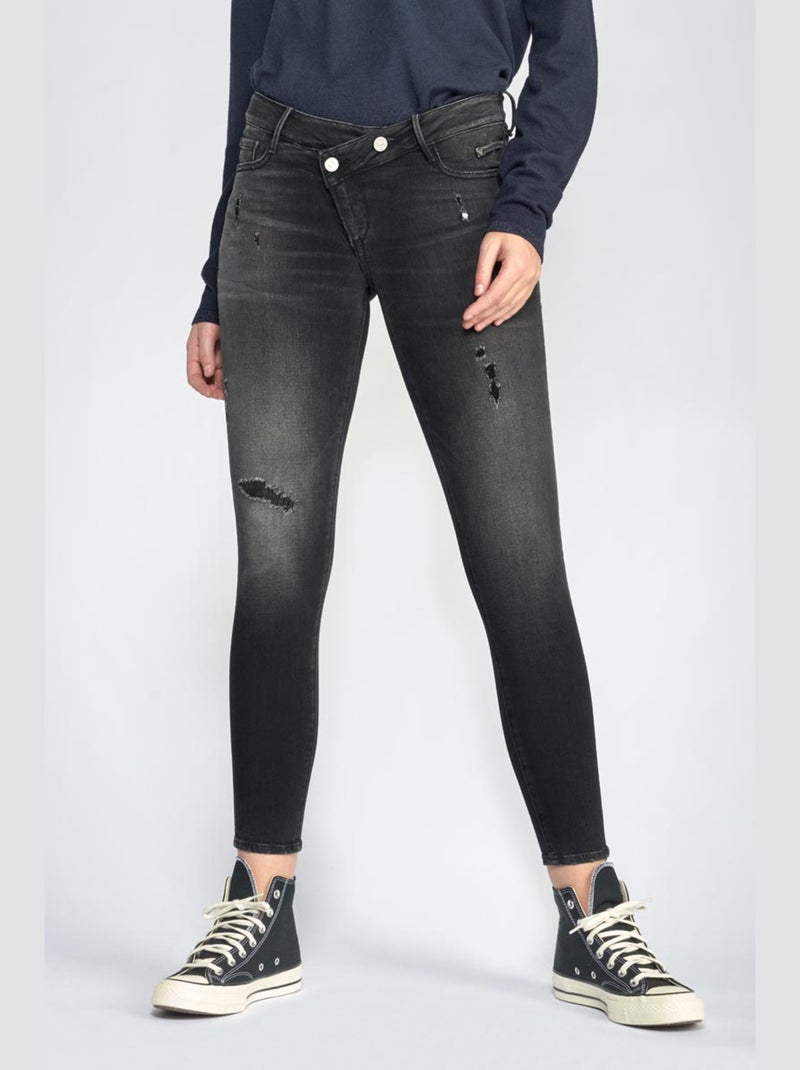 Jeans PULP push-up slim 7/8ème 'Le Temps Des Cerises' Noir - Kiabi