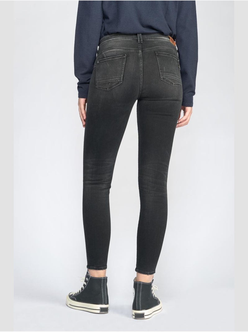 Jeans pulp push-up slim 7/8ème 'le temps des cerises' Noir - Kiabi