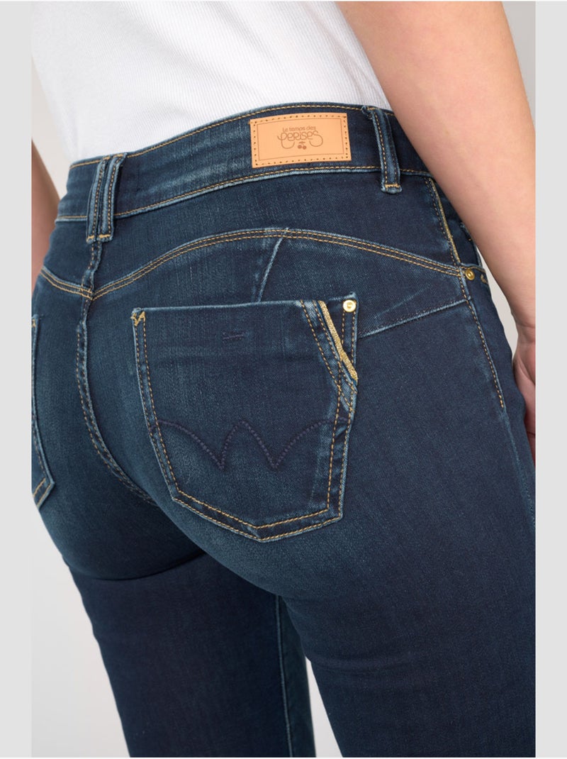 Jeans pulp push-up slim 'le temps des cerises' Bleu - Kiabi