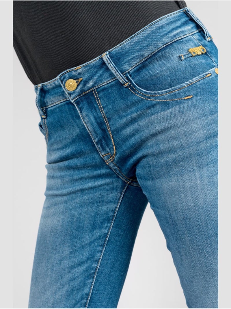 Jeans pulp push-up slim 'le temps des cerises' Bleu - Kiabi