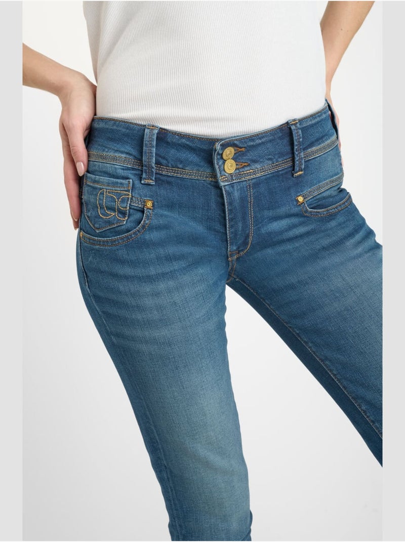 Jeans pulp skinny  7/8ème 'Le Temps Des Cerises' Bleu - Kiabi