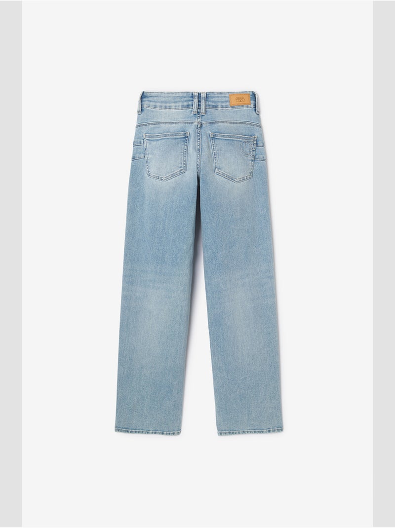 Jeans pulp slim droite 'le temps des cerises' Bleu - Kiabi