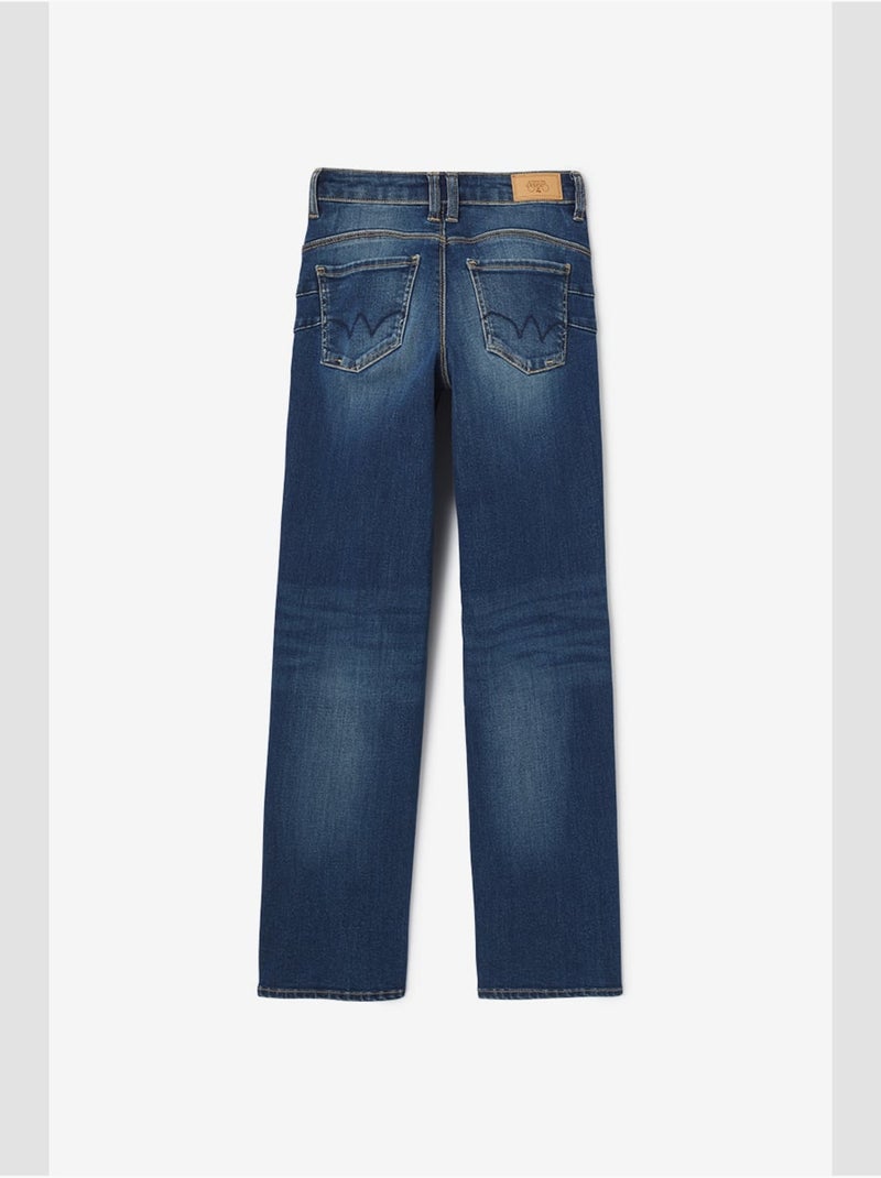 Jeans pulp slim droite 'le temps des cerises' Bleu - Kiabi