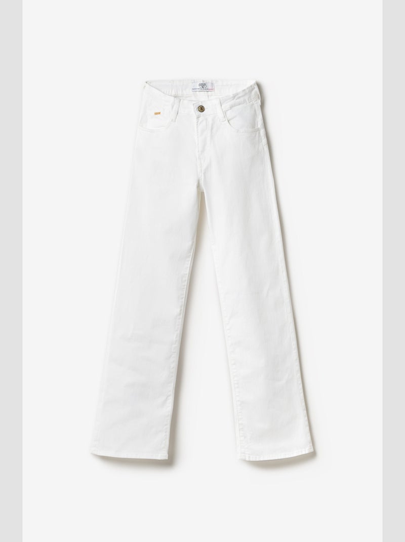 Jeans pulp slim taille haute regular droit 'Le Temps Des Cerises' Blanc - Kiabi