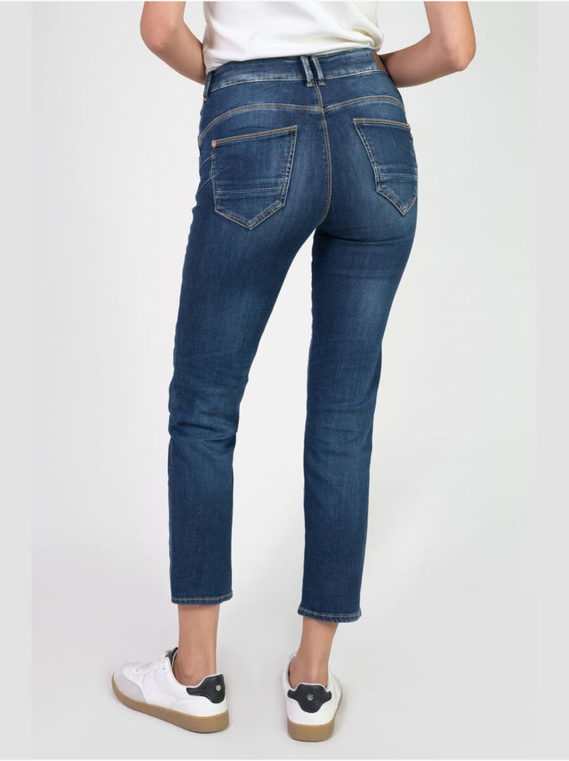 Jeans PULP taille haute push-up droite 7/8ème 'Le Temps Des Cerises' Bleu - Kiabi