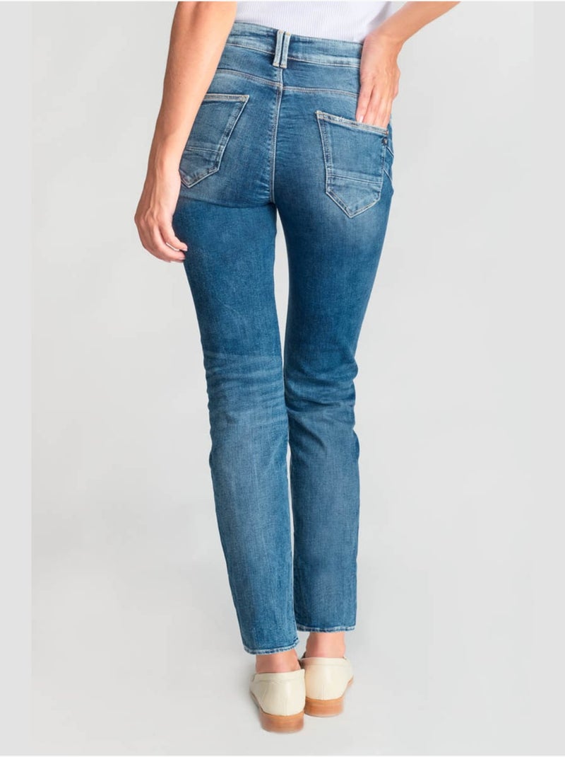 Jeans PULP taille haute push-up droite 7/8ème 'Le Temps Des Cerises' Bleu - Kiabi